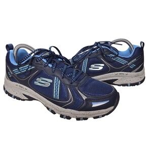 Skechers Shoes Womens Size 8.5 Blue Trail Hiking Walking Memory Foam Athletic